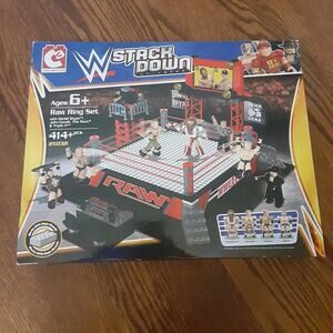 C3 Construction WWE StackDown Ring Building Set The Rock John Cena 414 Pcs 21032